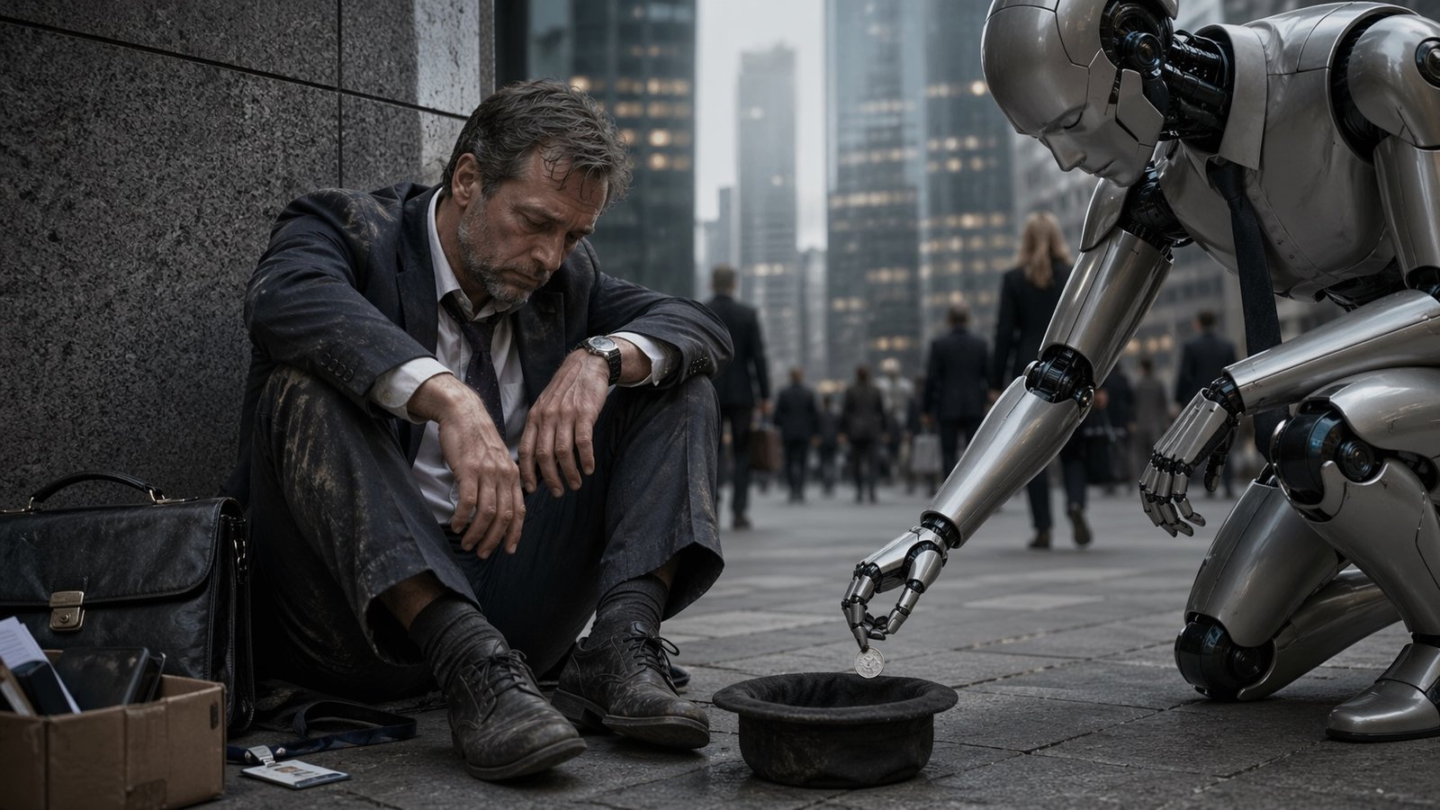 Tišina pred plazom — pogled pred plazom kot metafora za UI in trg dela